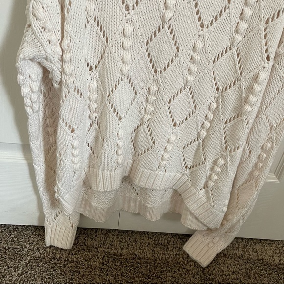 LOFT by Ann Taylor Knitted Crochet Sweater Drop Shoulder Size Small - Picture 5 of 5